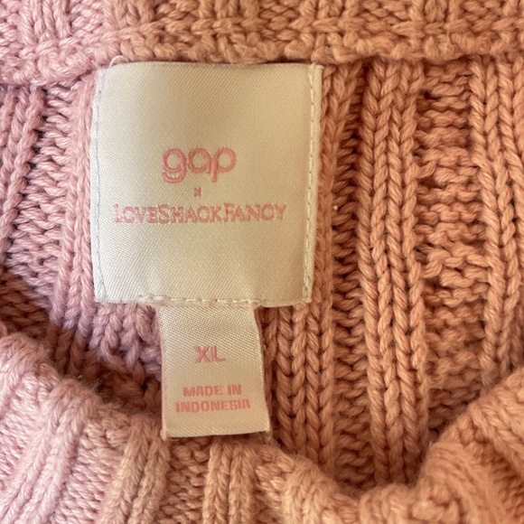 Gap x LoveShackFancy Cropped Sweater for Girls - Picture 2 of 3